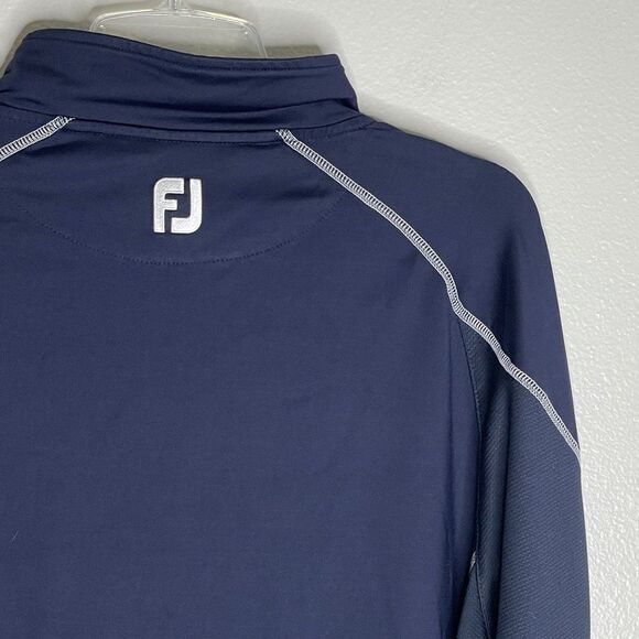 FootJoy Men’s Navy Tech Midlayer Quarter Zip Golf Pullover Size Large - Picture 11 of 13